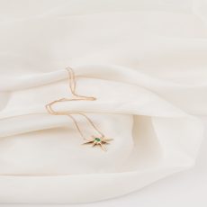 گردنبند خورشید سبز با زنجیر