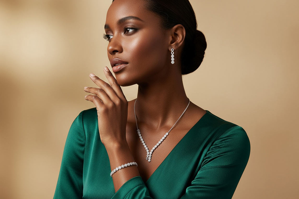 سرویس طلا سفید “فلاور مهتاب”