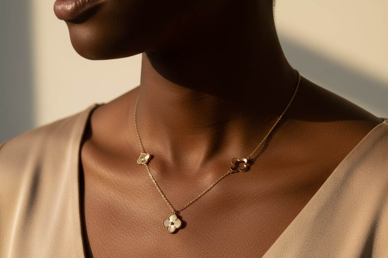 گردنبند 3 پر انیکس تو خالی