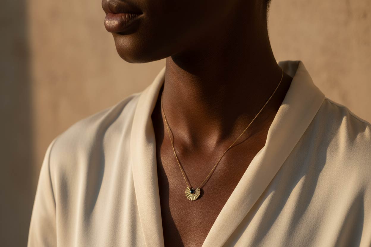 گردنبند بالرین آبی