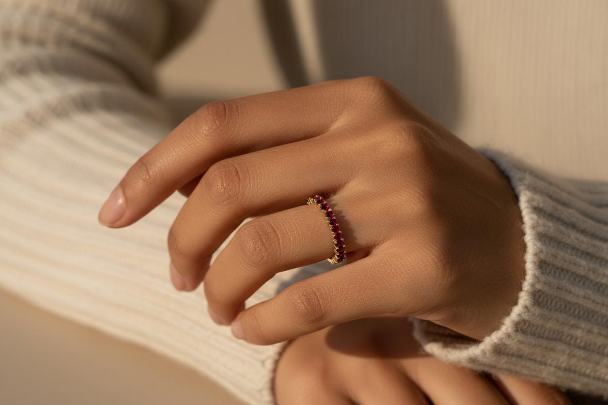 انگشتر باگت سرخابی