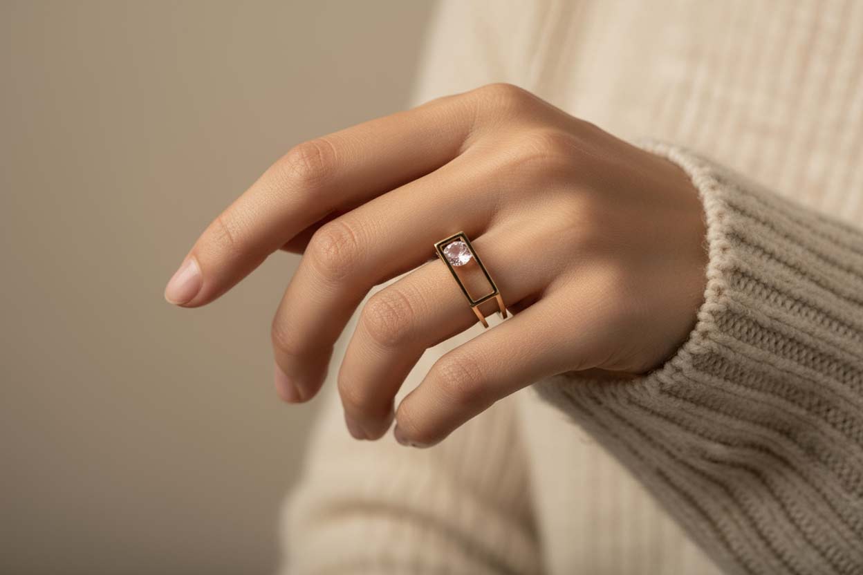 انگشتر باربی صورتی