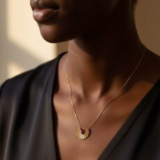 گردنبند بالرین صورتی